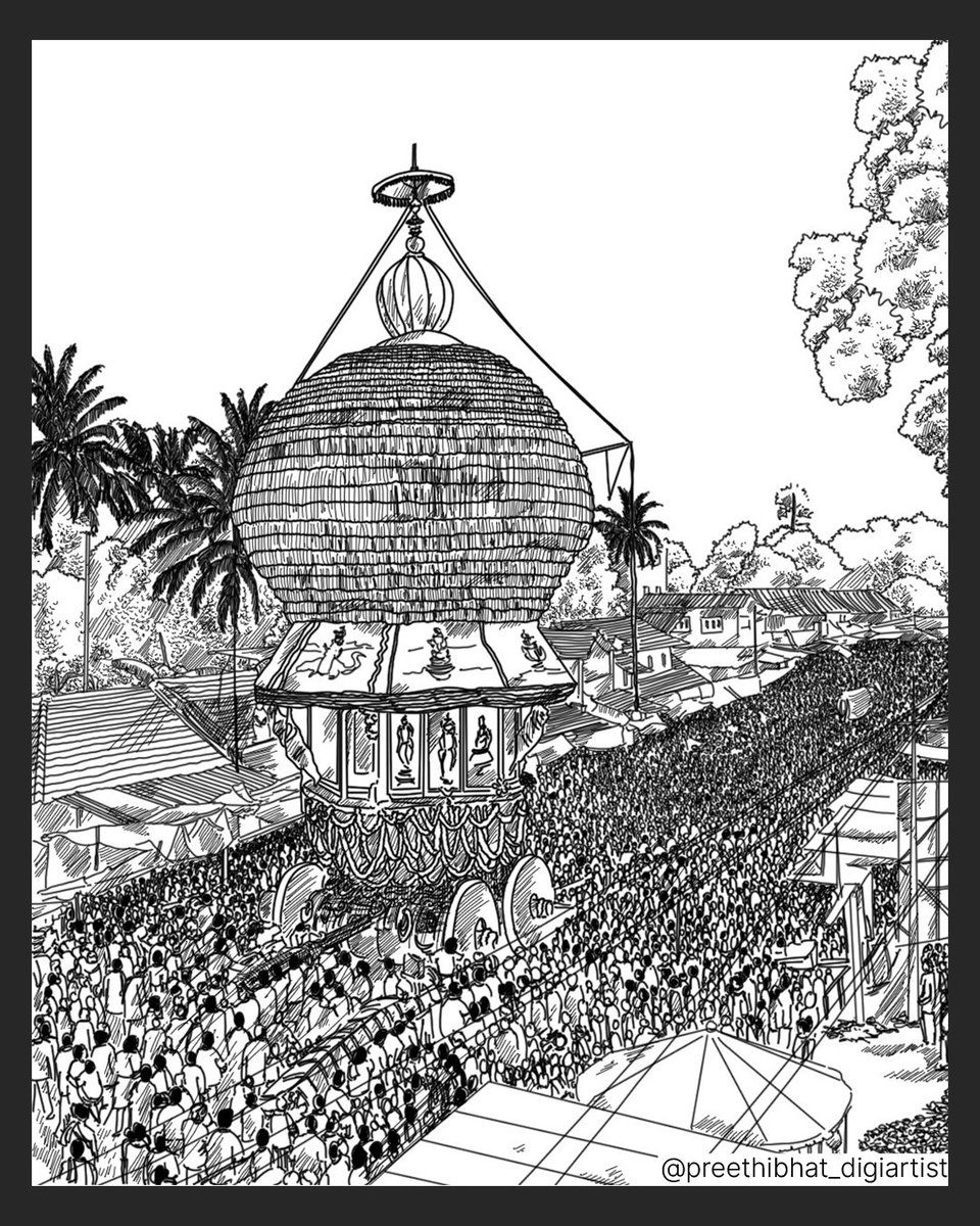 Preethibhatp's tweet photo. Sometimes I look back at the pieces that quietly stayed in my archives.

This sketch is one of them. Every line carries a memory of countless hours spent building this scene - from the towering chariot to what felt like an endless sea of people. https://t.co/pU8ZrWPi2j