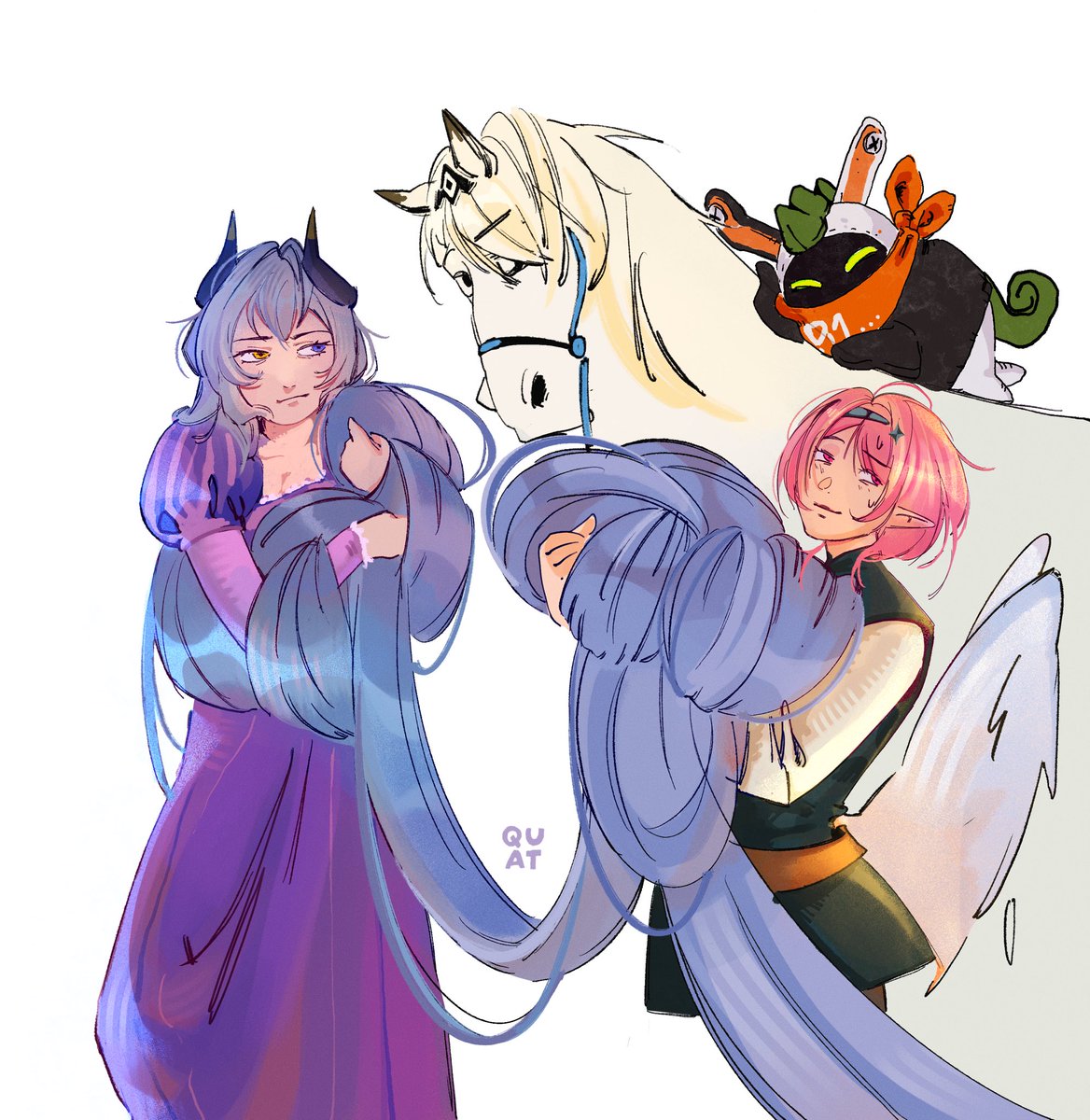 Quattaro's tweet photo. Sunbringer x Remielle / Rapunzel AU 
#Remielle #zzzero #ゼンゼロ https://t.co/J6dj7l2S6e