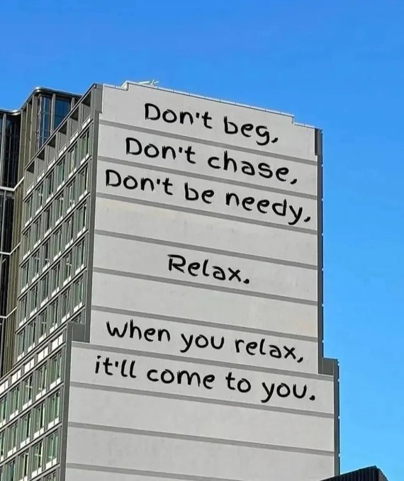 cobra6691's tweet photo. Relax. When you relax, it'll come to you. https://t.co/MXyAqhtiF5