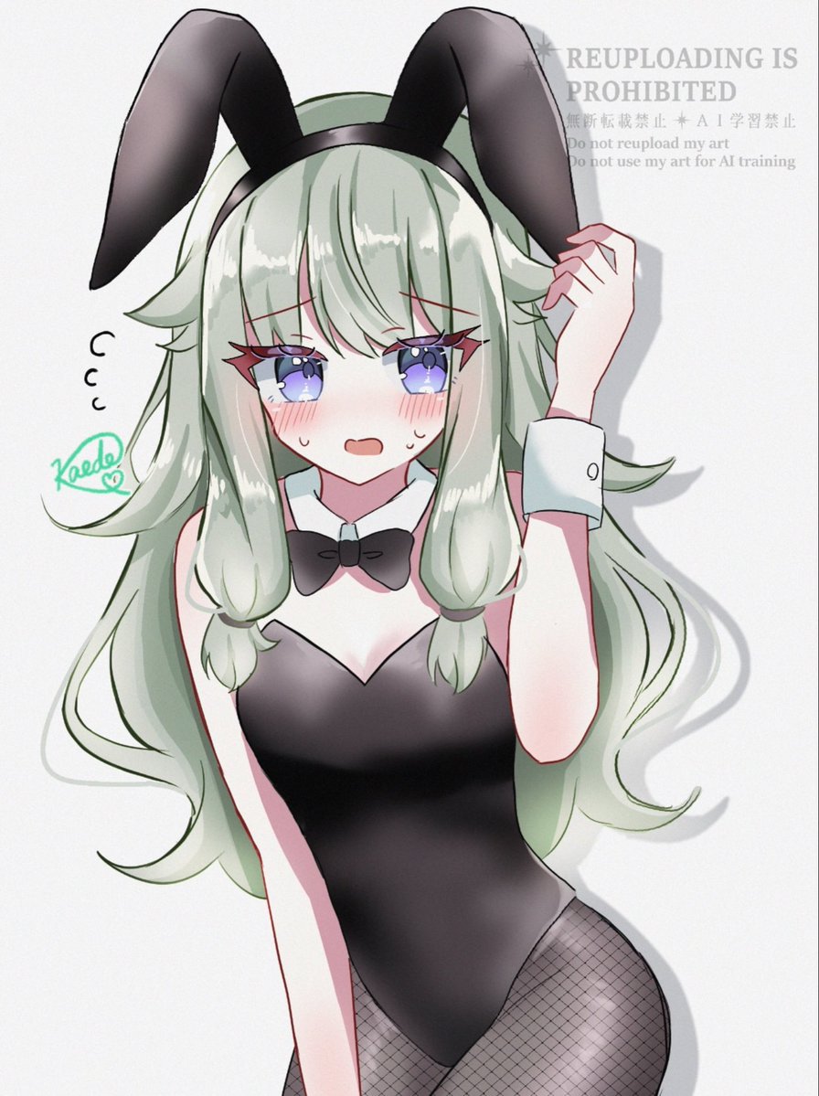 Kaede_12709's tweet photo. ｢はずかしいから見ないで…！｣

 #バニーの日 https://t.co/9mDq1pydfI