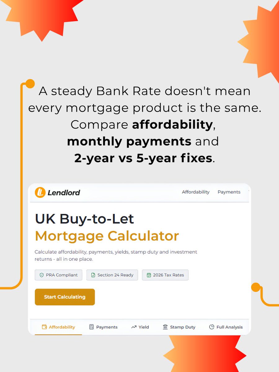 Lendlord3's tweet photo. The Bank of England held the Bank Rate at 3.75% - but that doesn't mean your remortgage options have stayed the same.

Swipe through the key takeaways. Read more in the full article on Lendlord 👉 https://t.co/IPO4zWg12n https://t.co/bJkOdmhr7b