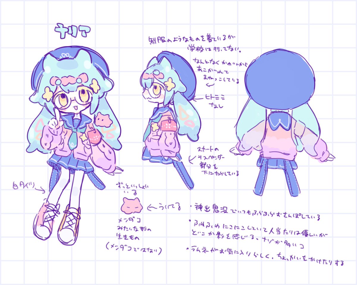 hisamomomon's tweet photo. よく描くコのキャラシだよ https://t.co/BXDHENW7SE