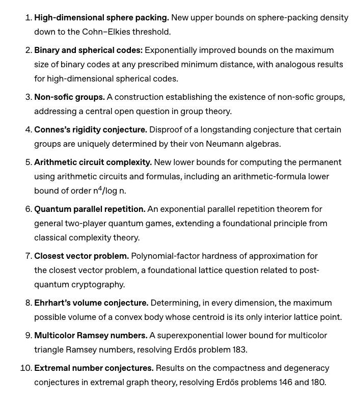 rohandesilvaa's tweet photo. We are close to singularity.

OpenAI internal version of Astra, solved 10 long-standing open problems in mathematics and theoretical computer science.

That model is their next major model. (will be GPT 6) 

https://t.co/E0cTJMVFiB https://t.co/RzbuqkQPOM