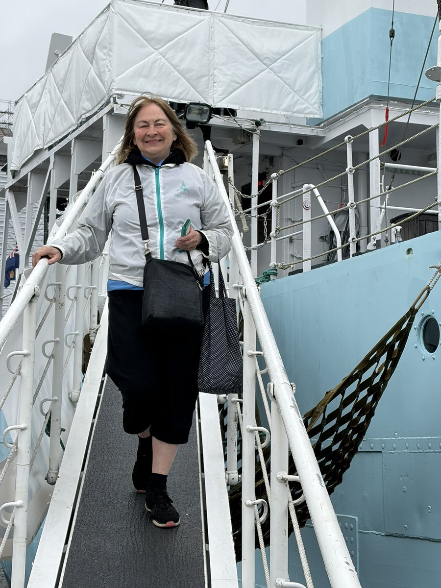 DonnaDasko's tweet photo. Delighted to tour the HMCS Sackville on my recent trip to the Halifax waterfront . It’s the last remaining corvette in the world; it escorted 30 convoys during the battle of the Atlantic. There’s lots to learn on this super tour. #RCN #SECD https://t.co/FWfATGLGPI