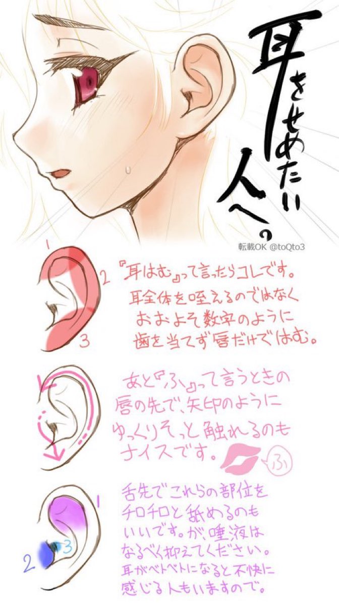 IQWOWs's tweet photo. 耳は第2のクリ〇リスと言われるくらい敏感な部位です。 https://t.co/Hfl31IafWX