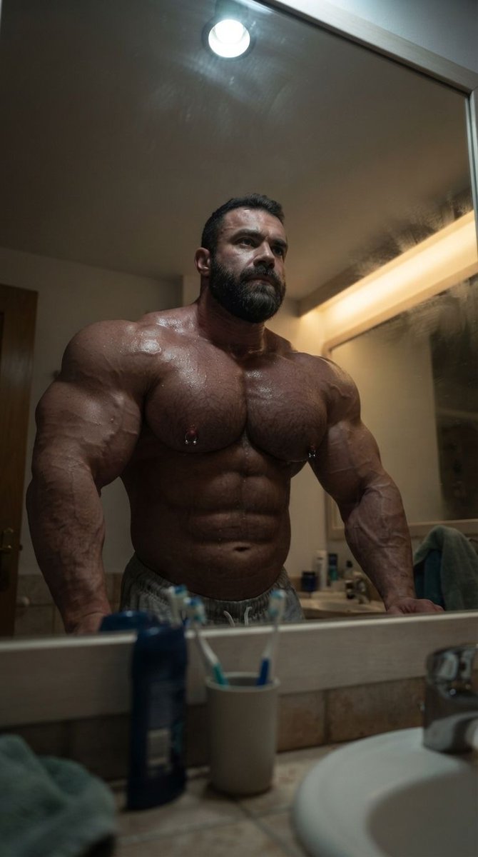 MuscleObey's tweet photo. Can’t have enough of this mirror. 🏔️😮
#MuscleWorship #Overpowered #SizeDifference https://t.co/NmOJOyVcvV
