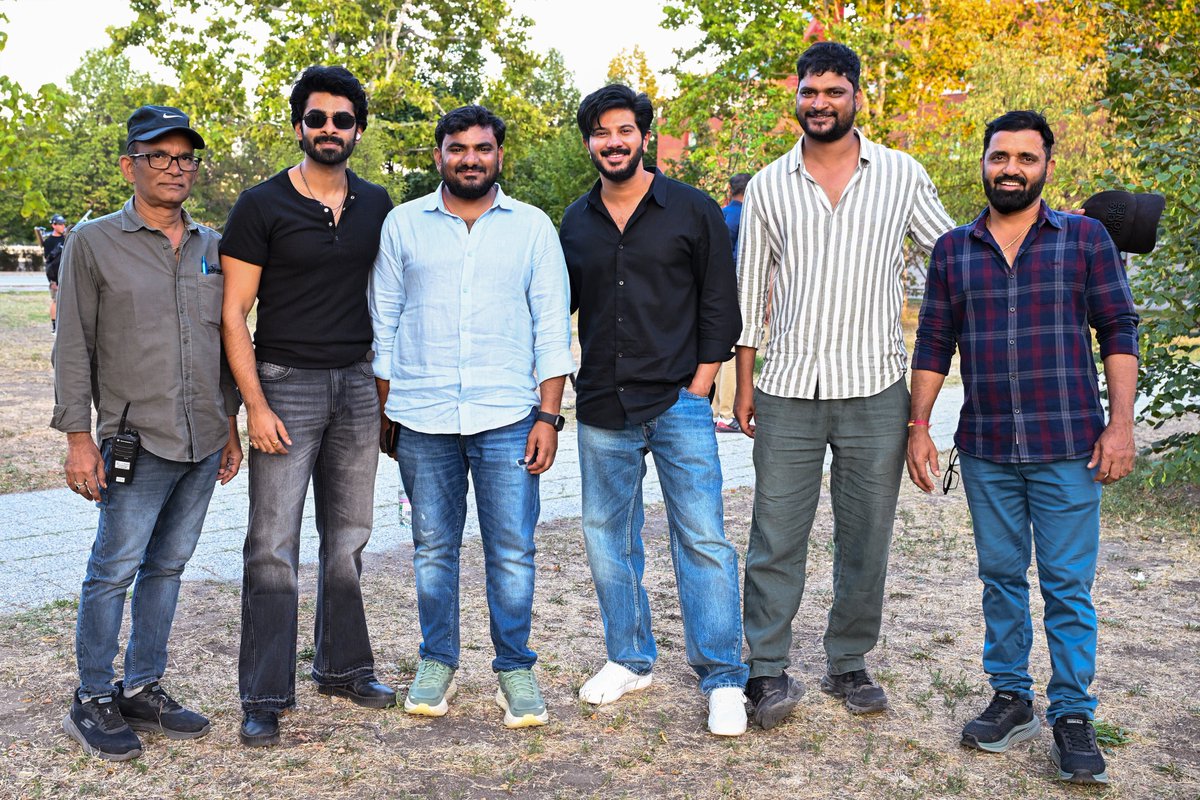 SLVCinemasOffl's tweet photo. #SriSri abroad schedule wrapped up ❤‍🔥

All set to his the big screens this year.
Release date announcement soon 🤩

#LoveWillSparkAgain 
Starring @dulQuer, @hegdepooja & @Dheekshiths 
Directed by @ravinelakuditi9
Music by @gvprakash
Cinematography by #AnayOmGoswamy
Editing by #KotagiriVenkateswaraRao
Production design by @artkolla
Produced by @sudhakarcheruk5 under @SLVCinemasOffl
Music on @saregamasouth