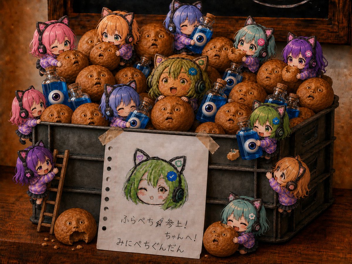 twt_cybercat's tweet photo. @ptwmj35534228 夜な夜な現れるみにぺちぐんだん

しれっと用紙の目玉がリアル👀 https://t.co/oRIa7n1Rpu