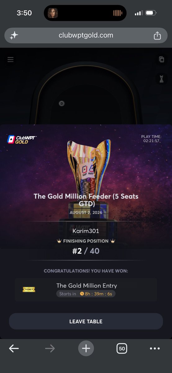 KarimBluffs's tweet photo. Time to pull a gold chest tomorrow in the @ClubWPTGold gold million https://t.co/h3AfIEFyLk