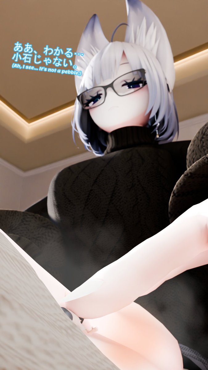 Light_Wzz's tweet photo. Fuyu's Homecoming || 冬さんの帰郷
---
After coming home from a long walk, Fuyu discovers an oddity that was trapped inside of her sock... At least she can think of a few ways to use it~

Comm done for @Crazyguy2255! Textless alt in replies
#巨大娘 #Giantess #SizeTwitter https://t.co/7bn4rIJlsM
