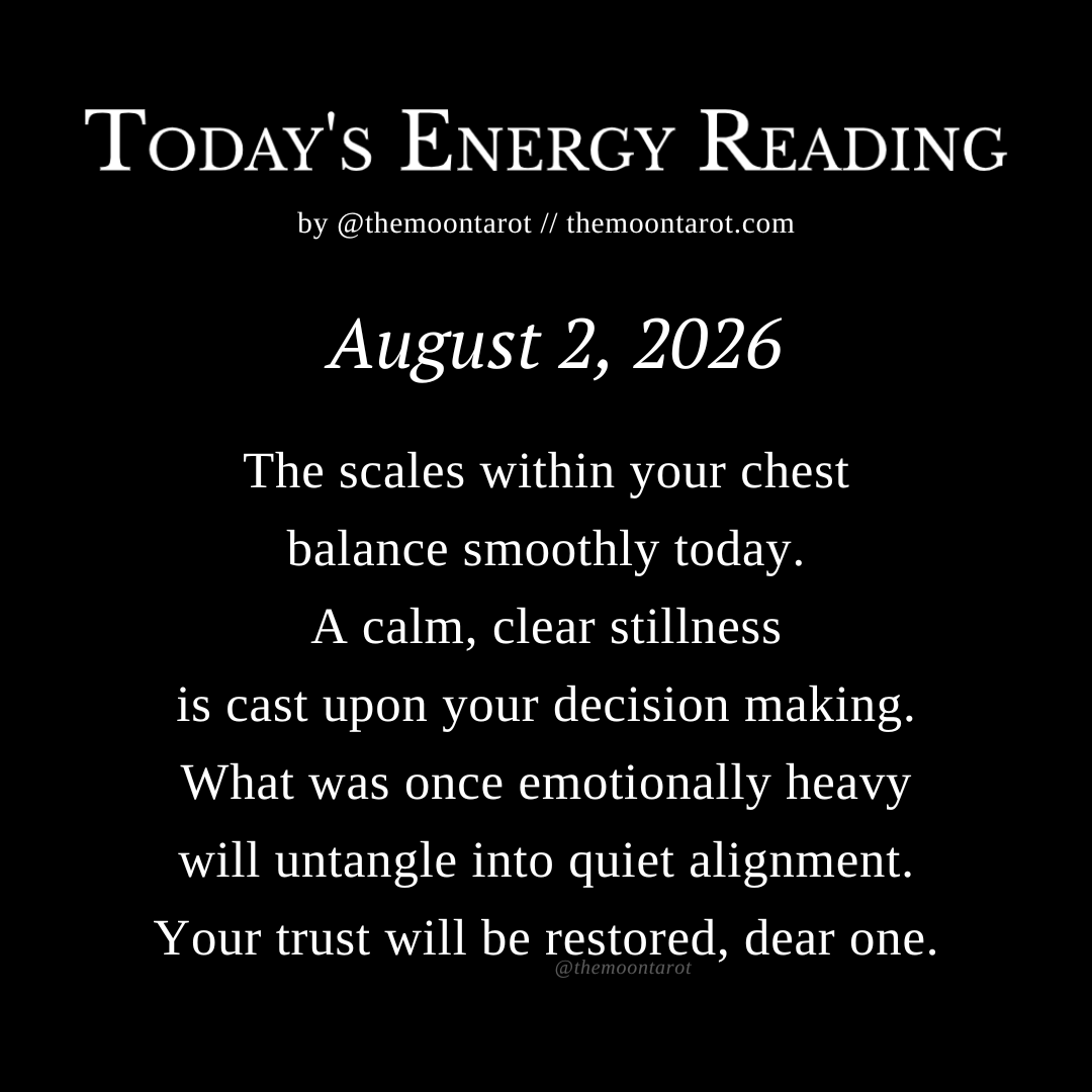 themoontarot_'s tweet photo. Today's Energy Reading: August 2, 2026 https://t.co/pP6Ct0QNcm
