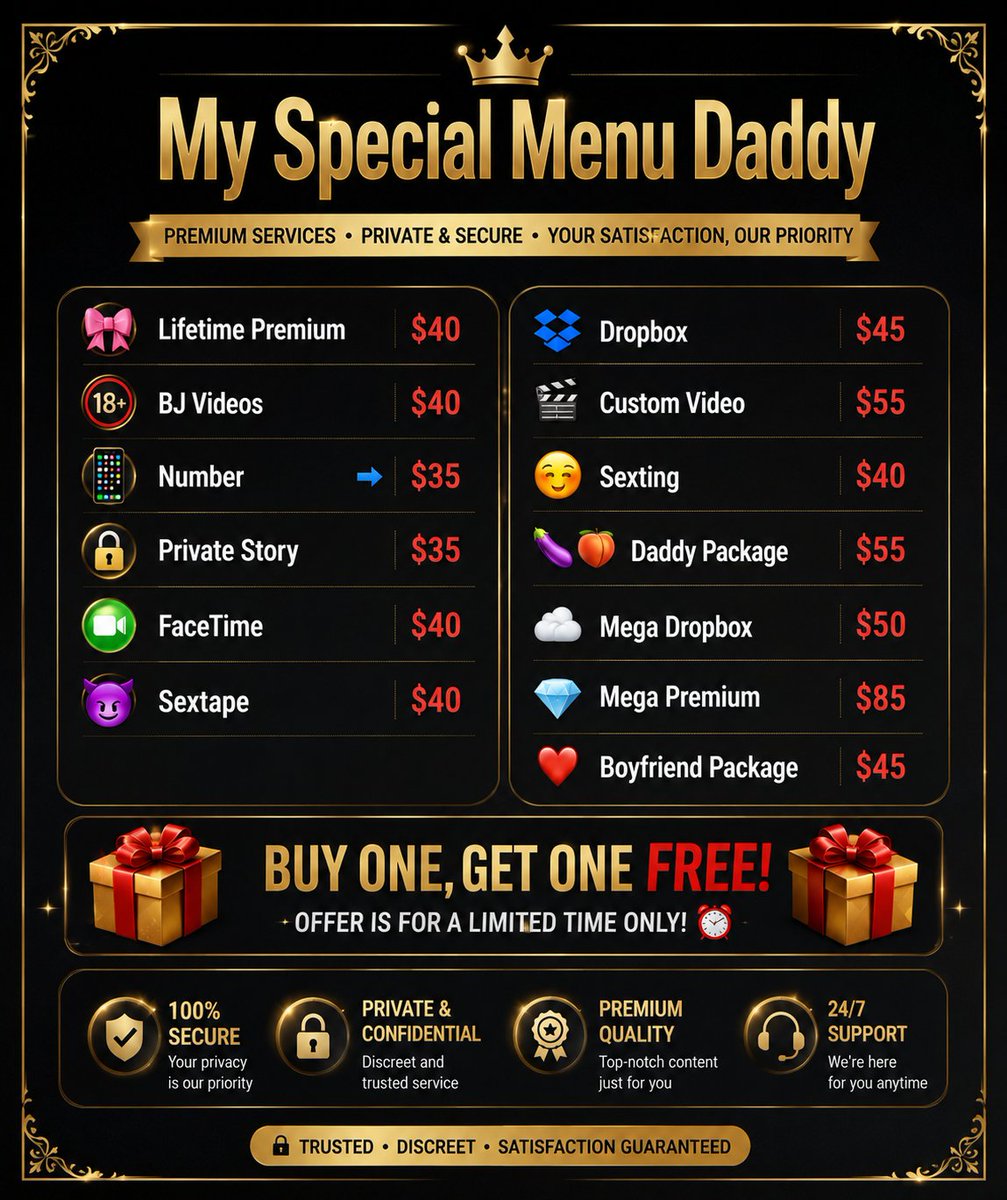 kashaintfreee's tweet photo. 🎁 BUY 1, GET 1 FREE!
⏳ Limited Time Only
💎 Premium Experience • Fast Support https://t.co/OHp47kBx4F