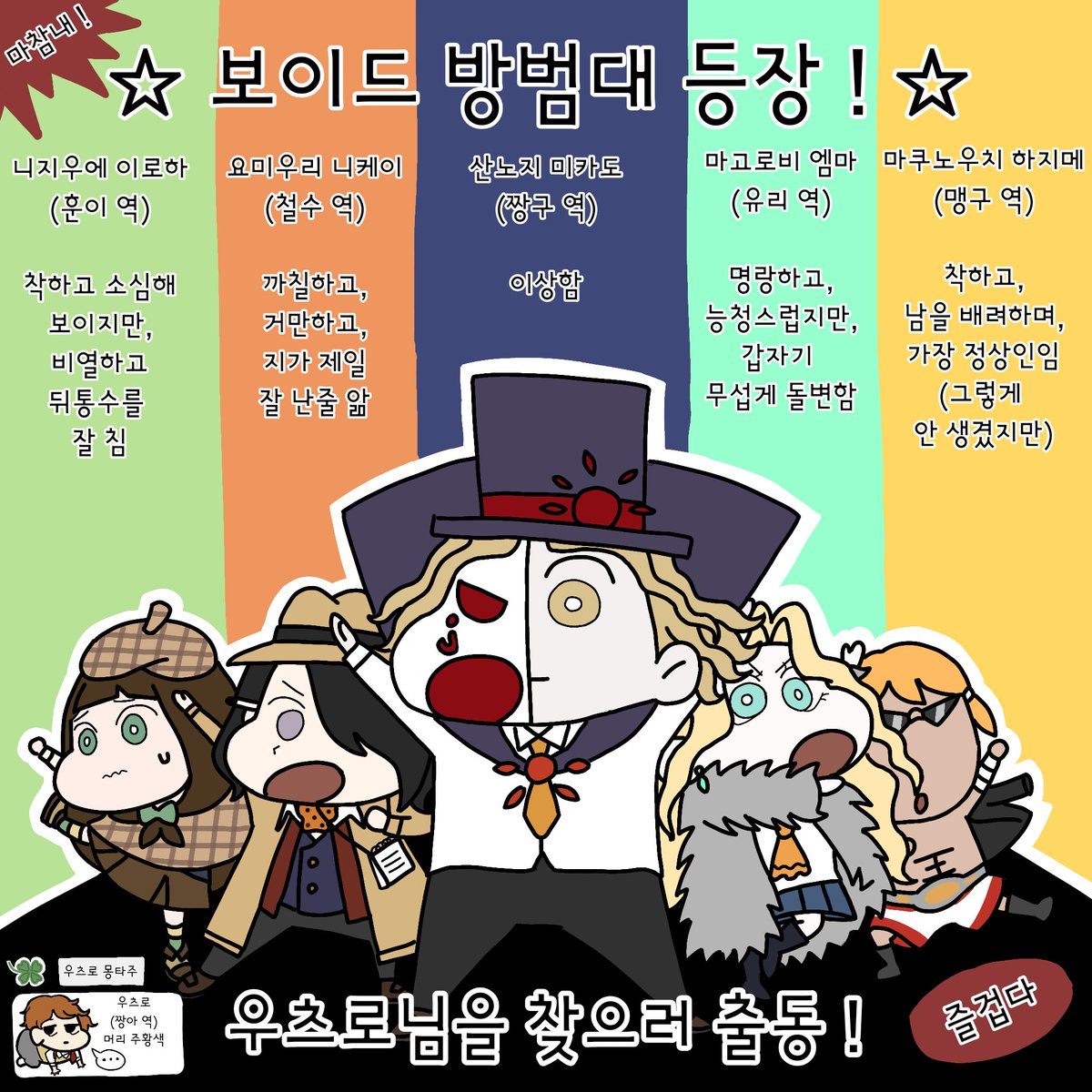 jiu_0330's tweet photo. 보이드 방범대 등장 ☆
우츠로님을 찾으러 출동!
#단나더 #슈단나더 #SDRA #DRA #짱구는못말려 #떡잎방범대 https://t.co/1P2SWQ22mg