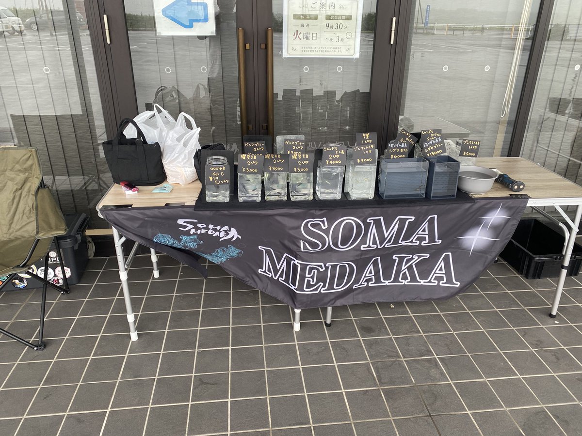 WORLDwi60060638's tweet photo. 本日は雨の中メダカ販売会に来ていただきありがとうございました！！
プチイベントまた考えてますので開催した時にはまたいらしてください！！ https://t.co/rUJza6ULjy