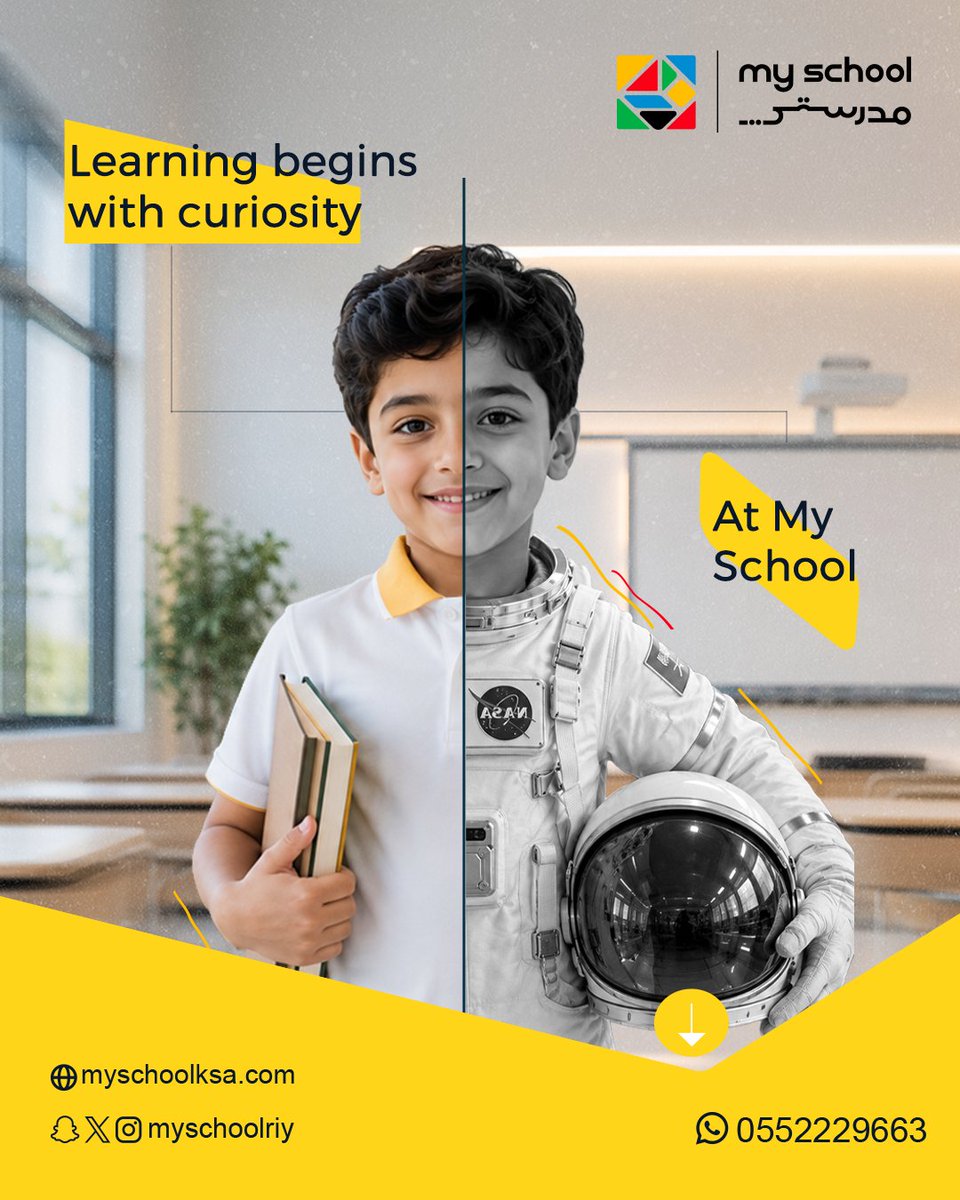 myschoolriy's tweet photo. Curiosity is where every great journey begins. At My School, we inspire children to learn with confidence, independence, and a lifelong love of discovery. Admissions are now open. Start your child's journey today 🌟

#myschool 
#GrowingThroughLearning https://t.co/FBN3h64zze