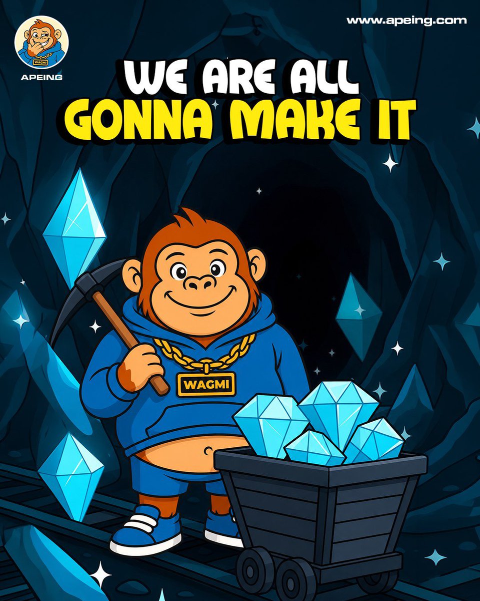 apeingcoin's tweet photo. Happy Sunday, Degens! 
Keep stacking. Keep believing. Keep aping.

Whitelist is live 🚀🦍

#Apeing #Whitelist #memecoin $APEING $DOGE https://t.co/weD7kJjZVY