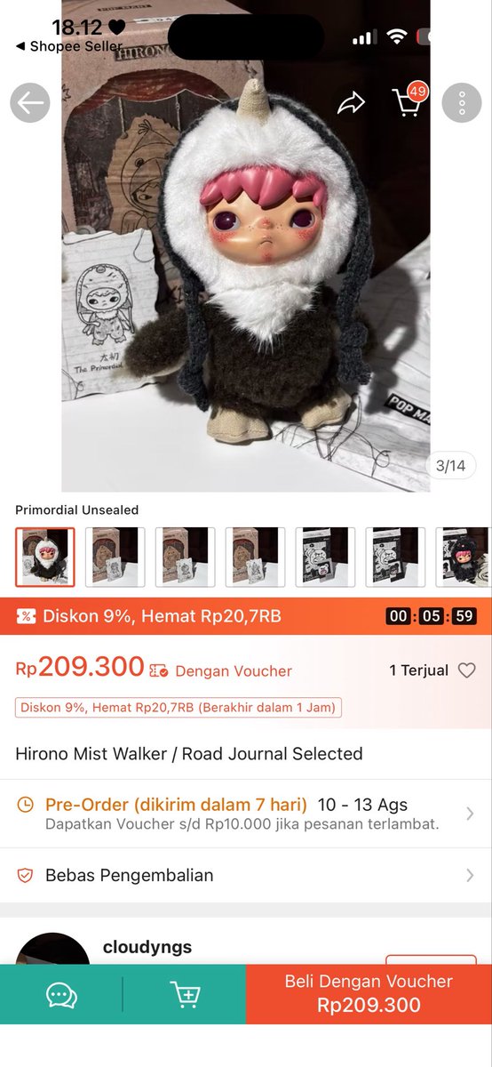 cloudyngs's tweet photo. haloo
yang cari hirono rj atau mist walker aku ada nih mumpung oyen ada voucher. mulai 209k aja

https://t.co/ePywEvylwb https://t.co/ekmPvjzUpF