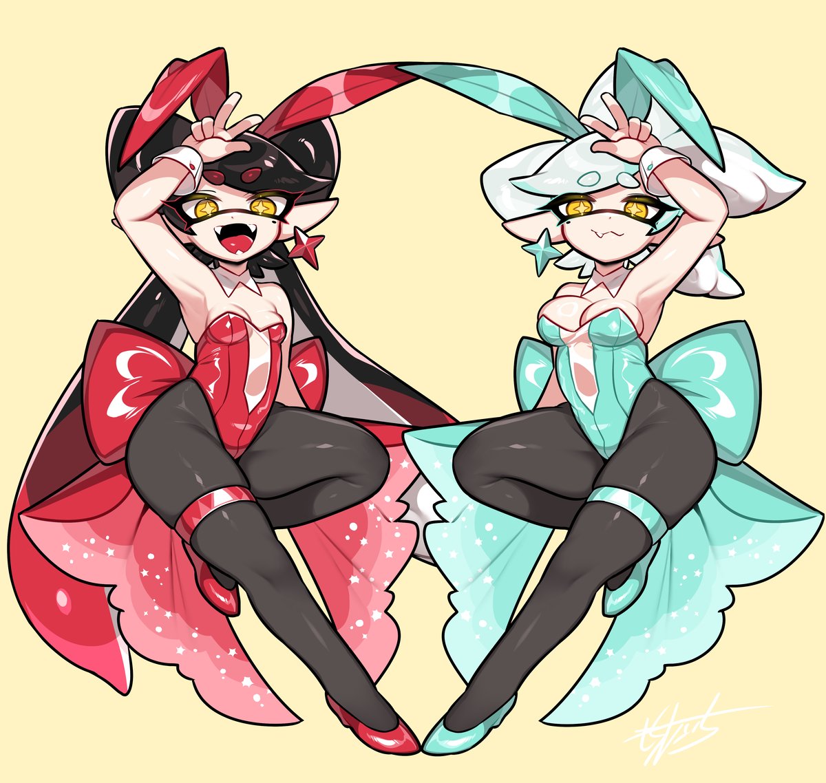 Mochi_Taichi's tweet photo. ちょっと前に描いたシオカラバニー❤️💚 https://t.co/j7XrgmImFV