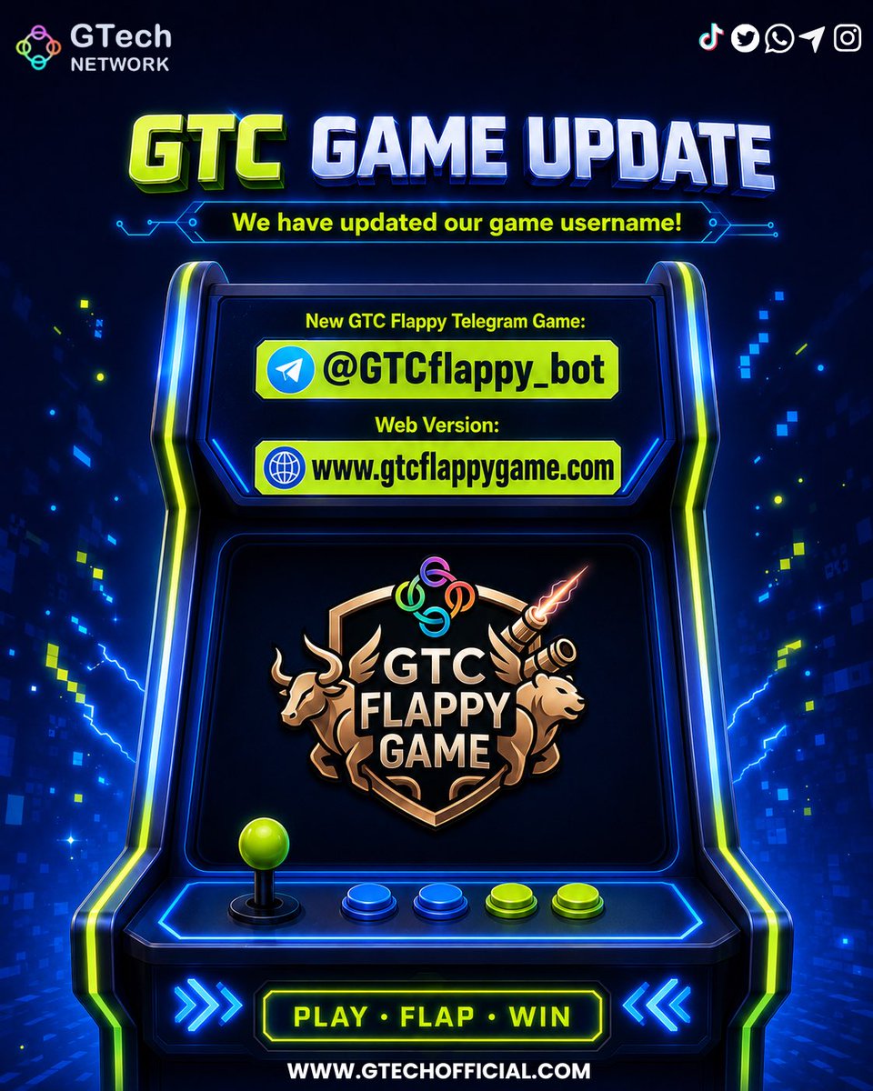 gtechnetwork's tweet photo. 🎮 Big Update Alert! 🚀
Our Flappy Game has a brand-new username! Play now via 
 https://t.co/2wvL9Fy2Lt
on Telegram or visit https://t.co/AhW88m3dNt 
flap, compete, and win 🏆 https://t.co/hEmSguYqnc