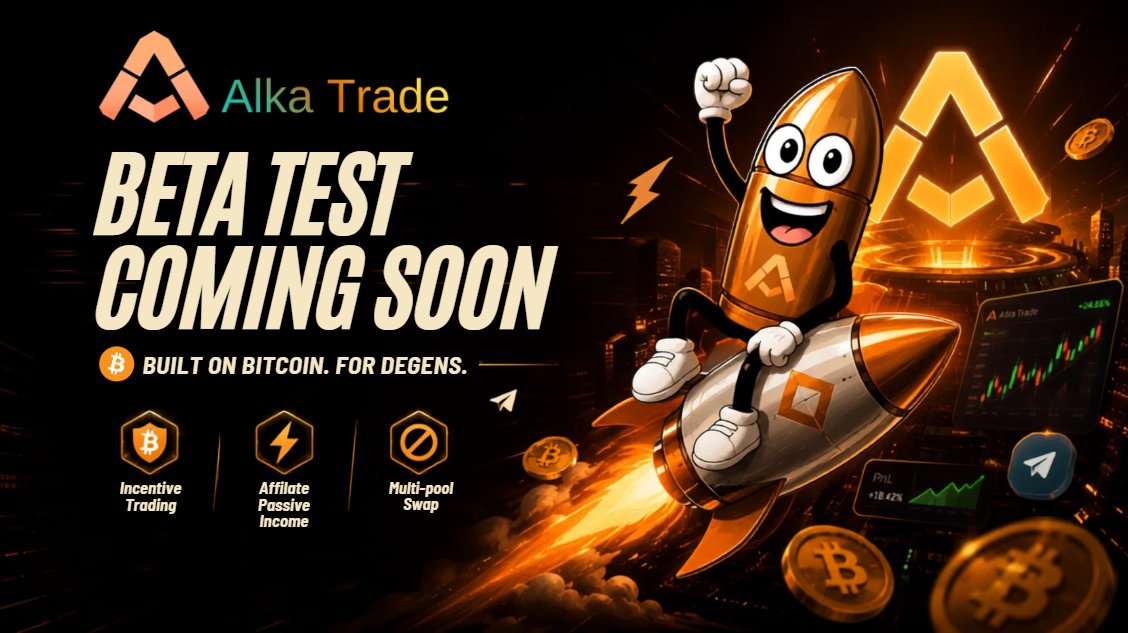Alka_Trade's tweet photo. Hello everyone, Have a great weekend! 🫡

We want to tell you to take advantage of the Alpha test version now, as its free.

The Alpha test will close early next week to make way for the Beta test.

We are delighted that our product is working well and receiving positive feedback from the community.

The Beta test launch will be around August 3rd to August 4th.

Turn on notifications and don't miss out! 🫰