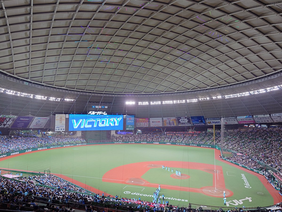 nsL60's tweet photo. 逆転れおほーでカード勝ち越し。ナイスゲーム！ウィング18試合連続ホールド達成、おめでとうございます 
#seibulions https://t.co/8kKqzttUuM