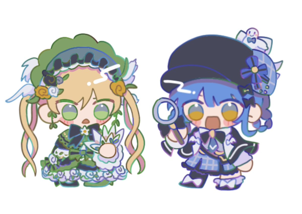 RaRiRu_2k's tweet photo. C108でハンナ、シェリーのミニアクリルブロックを頒布します！
#まのさば二次創作 https://t.co/5S6Dv1uKIA