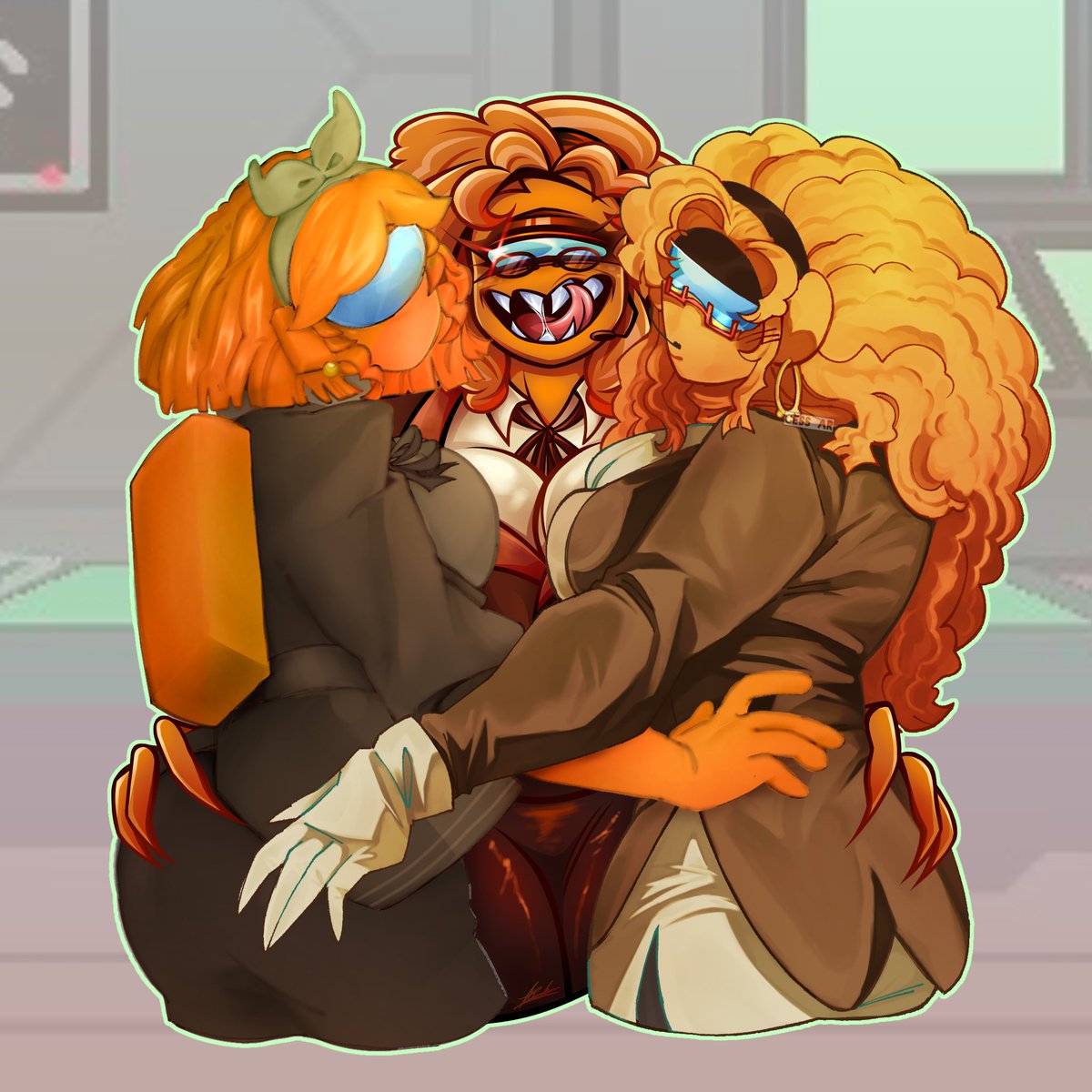 aishito_kanami's tweet photo. 🍊³... (Collab w/ @AeMoonlight143 &amp; @Cessar_vanilla) My gorjus alpha's 

#amongus #amongusshow #amongusseries https://t.co/GS5gBDYQPd