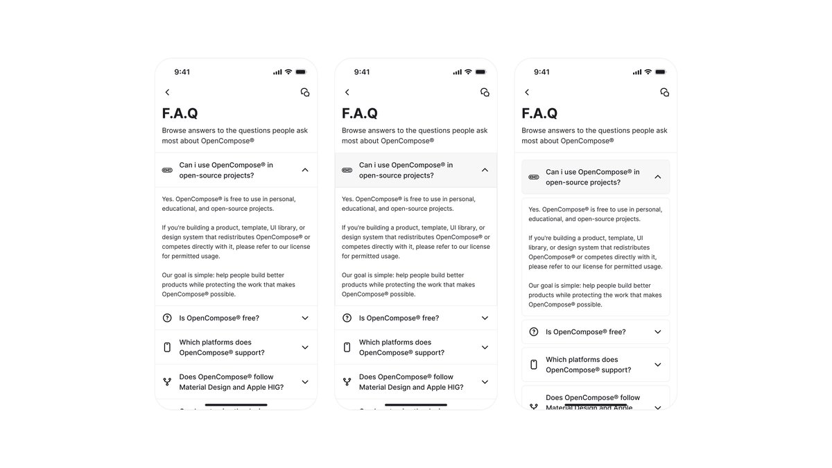 heysujat's tweet photo. Which FAQ layout feels the cleanest? https://t.co/DQdzBokID4