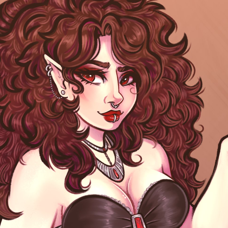 BeccaEmslie's tweet photo. More Vampire the Masquerade 🧛Marcella may not look like your typical Tzimisce, but appearances are wonderfully malleable 🩸 #VtM #Vamily #Tzimisce
(sorry reposting I forgot to use the censored vision oopsie) https://t.co/JewtUCfPin