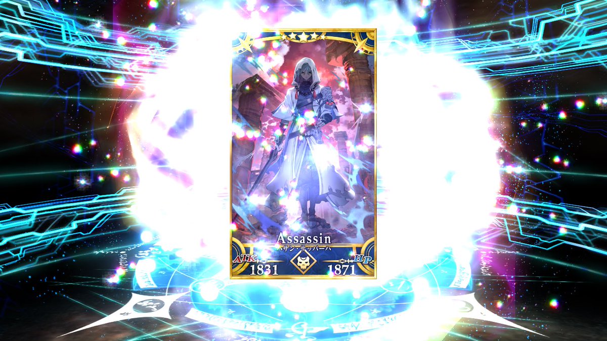 erocueid's tweet photo. ビースト→エレキシュガル（NEW）
福袋→近藤勇（NEWだけど狙い外れ）
運命7→ウルズ（宝具上げ）
運命EX→オベロン（NEW）
なお、ビースト後に10連したら経営顧問が後ろに立ってました。 https://t.co/VHIHGgVh6a