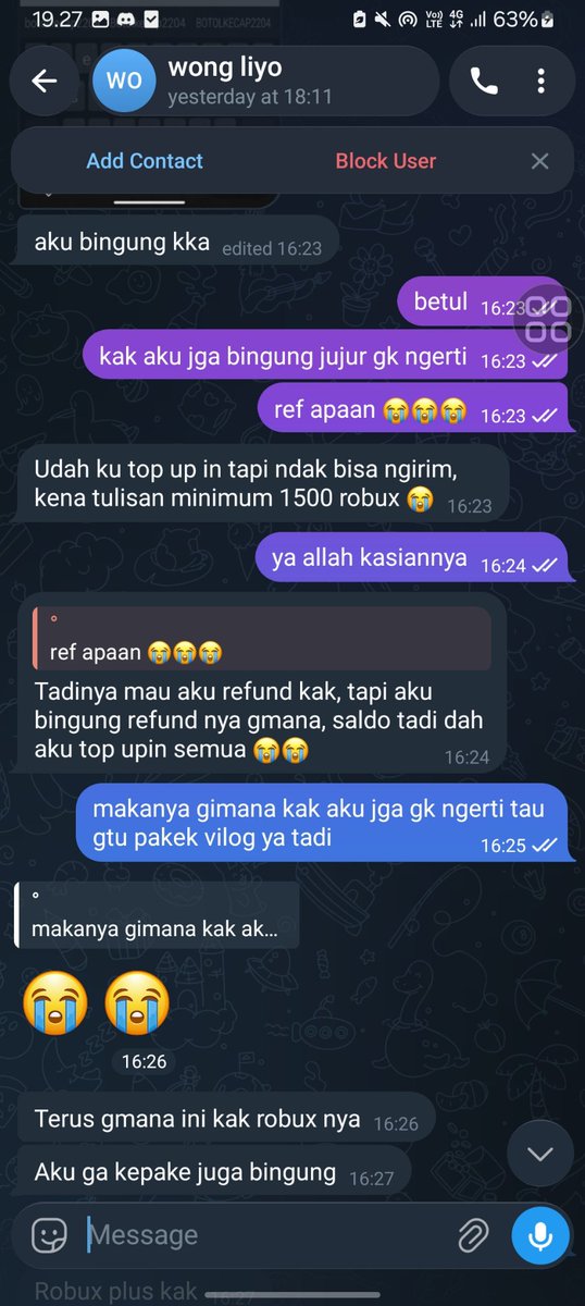 S2Cakim's tweet photo. hti hati yg mau jajan kk ini penipu #zonauang #robux robux aku mau top up alasan limit dll dll hars top up ulang sampe 157k dandi ghosting skrang dia ngepost hal yg sama lagi #robloxㅤ https://t.co/KjjZtk9mkf
