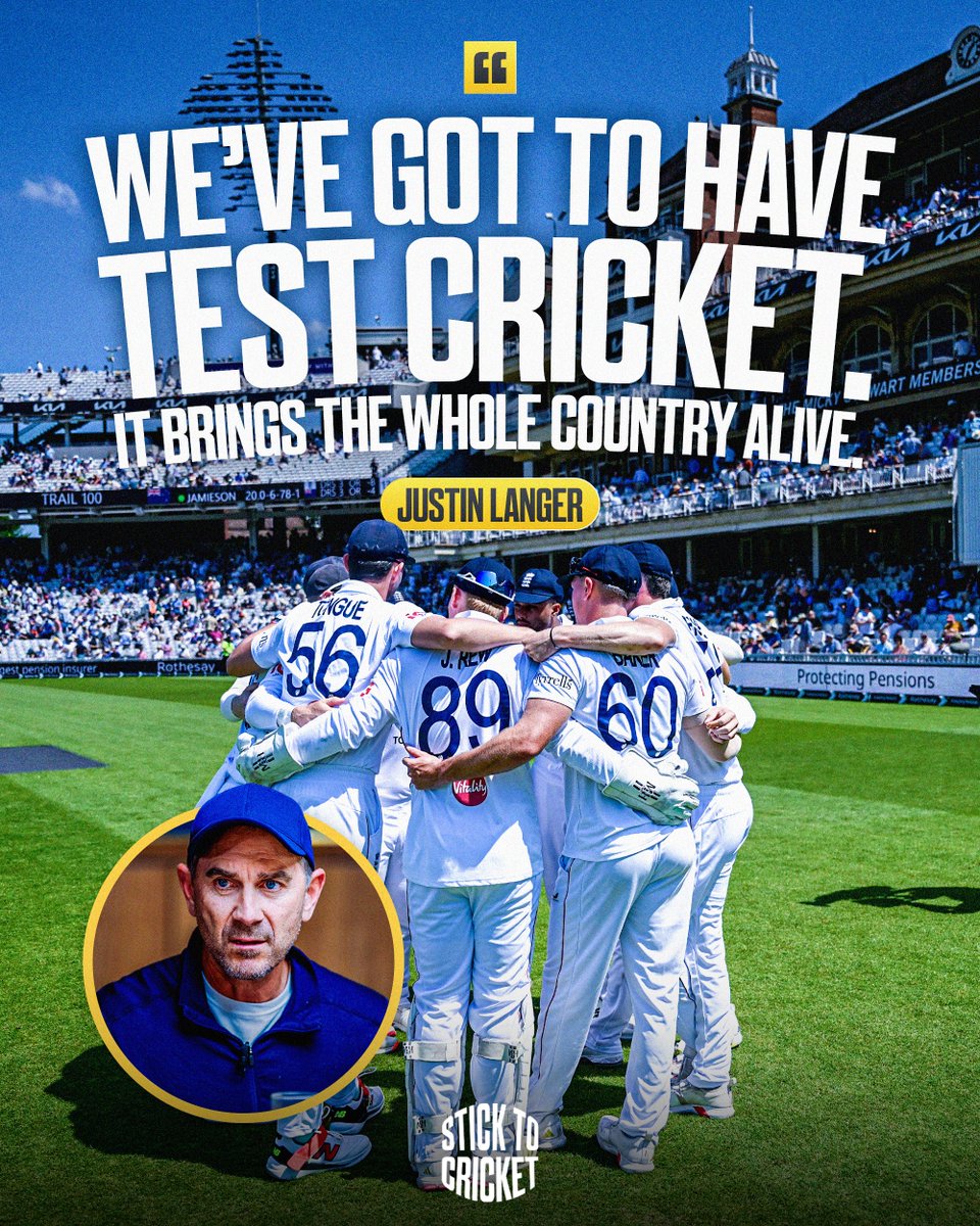 StickToCricket's tweet photo. Justin Langer's love for Test cricket is unmatched. ❤️ 

Does the format need more support? 🤔 👇 https://t.co/FenGXKA3lp