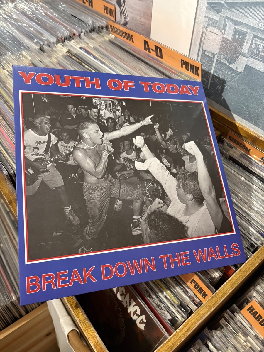 YOUTH OF TODAYのBreak Down The WallsのLP盤が久々に入荷🍩 全