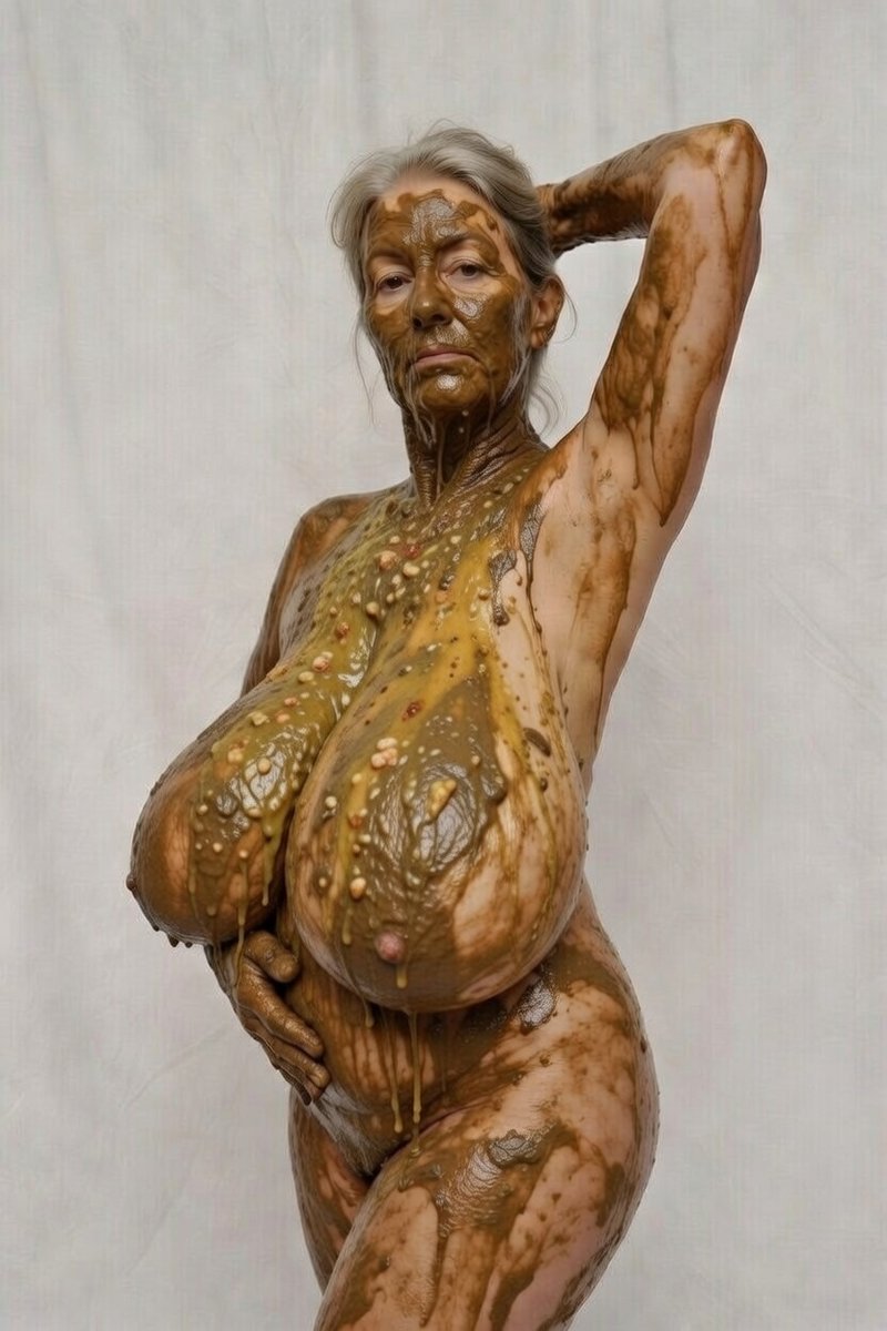 ShitPigSupreme's tweet photo. 💩Look at this filthy silver-haired goddess completely caked in her own hot shit… face, tits, pussy, everything dripping.💩

#Scat #Shit #ScatPorn #ShitPlay #FilthyGranny #ExtremeScat #BrownLove #ScatQueen #ShitCovered #NastyFetish https://t.co/3t21iNlTRO