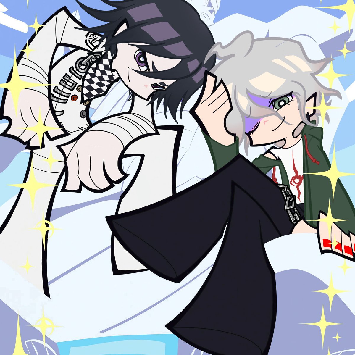 KIN_dangan's tweet photo. 팬스가 그림체로 오마&amp;코마에다!!! https://t.co/PIkjiGZNgB
