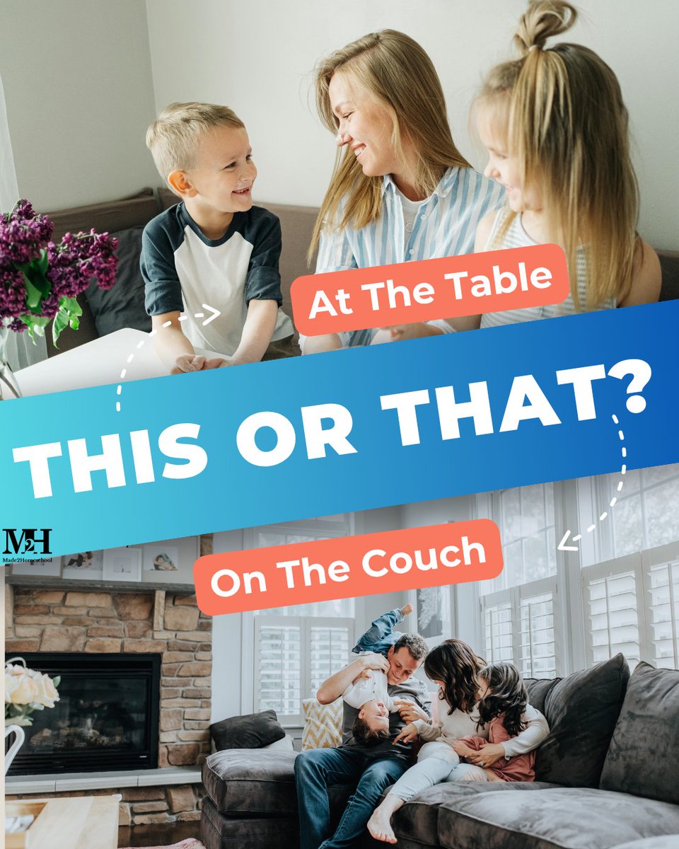 made2homeschool's tweet photo. Structure or snuggles—both count in homeschool.
You get to choose what works for your family.

Drop yours 👇
🪑 Table
🛋️ Couch https://t.co/mdN5fe4ktj