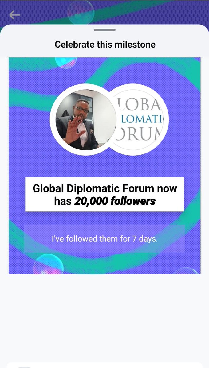 Schekinah2025's tweet photo. We are celebrating 🎉 this huge milestone from The Global Diplomatic Forum. Happy to help Global Diplomatic Forum reach 20,000 followers.  https://t.co/Eqdb543ynS https://t.co/bnCEy9Bmeg