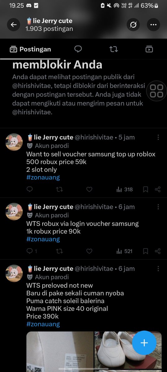 S2Cakim's tweet photo. hti hati yg mau jajan kk ini penipu #zonauang #robux robux aku mau top up alasan limit dll dll hars top up ulang sampe 157k dandi ghosting skrang dia ngepost hal yg sama lagi #robloxㅤ https://t.co/KjjZtk9mkf