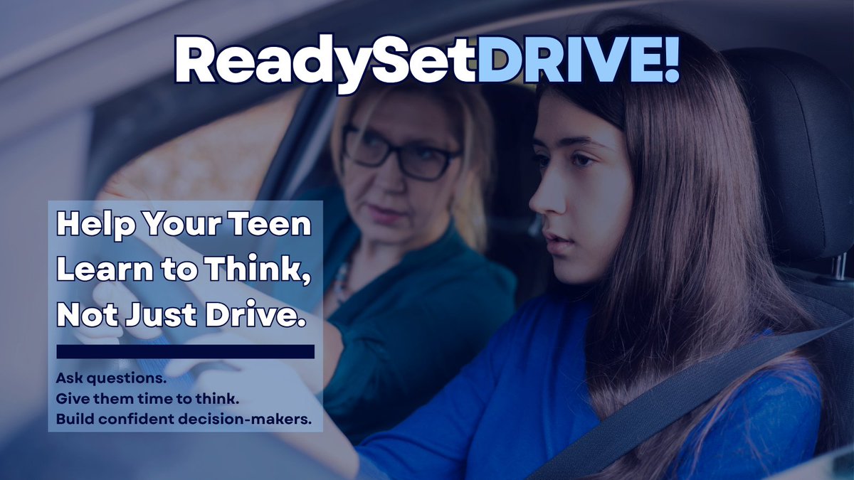 ReadySetDriveMN's tweet photo. Help your teen learn to think, not just drive.

Ask questions. Give them time to think. Build confident decision-makers.

https://t.co/ipF8nkg9OW

#ReadySetDrive #ParentTips https://t.co/pR3w6lIDvp