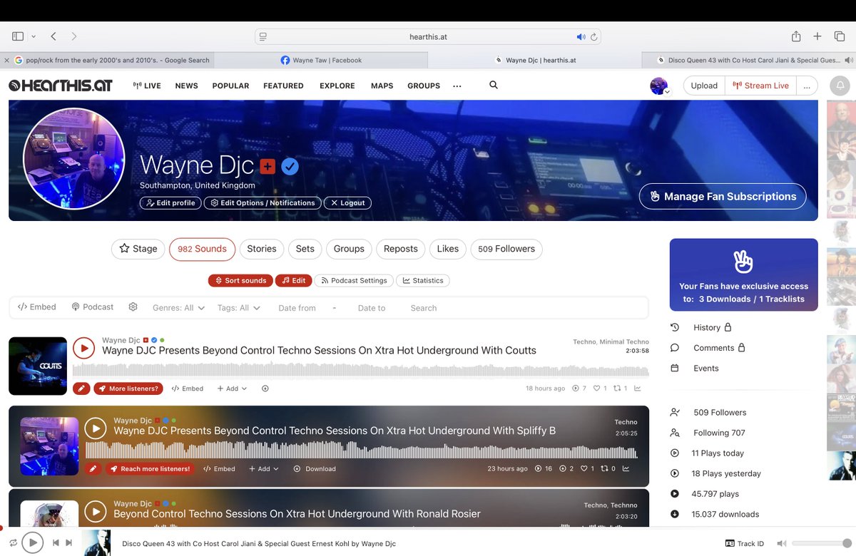 BeyondControlVC's tweet photo. My Stats On https://t.co/D4QOX4AVvH As Of Today
15.000 Downloads  &amp; Almost 46.000 Plays
https://t.co/Zofrl9cxIz https://t.co/aDvNL8A8PC