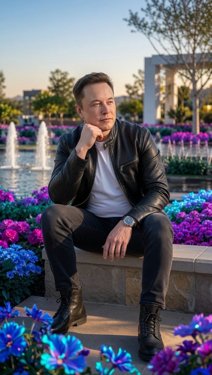Chloemusknot's tweet photo. First thoughts on Elon Musk’s look here? 💙  

🅰️ Very Elegant 😎  
🅱️ Confident 💯  
🅲️ Looks Great 👏  
🅳️ Just Average 🤔 https://t.co/2eh8aInWuI