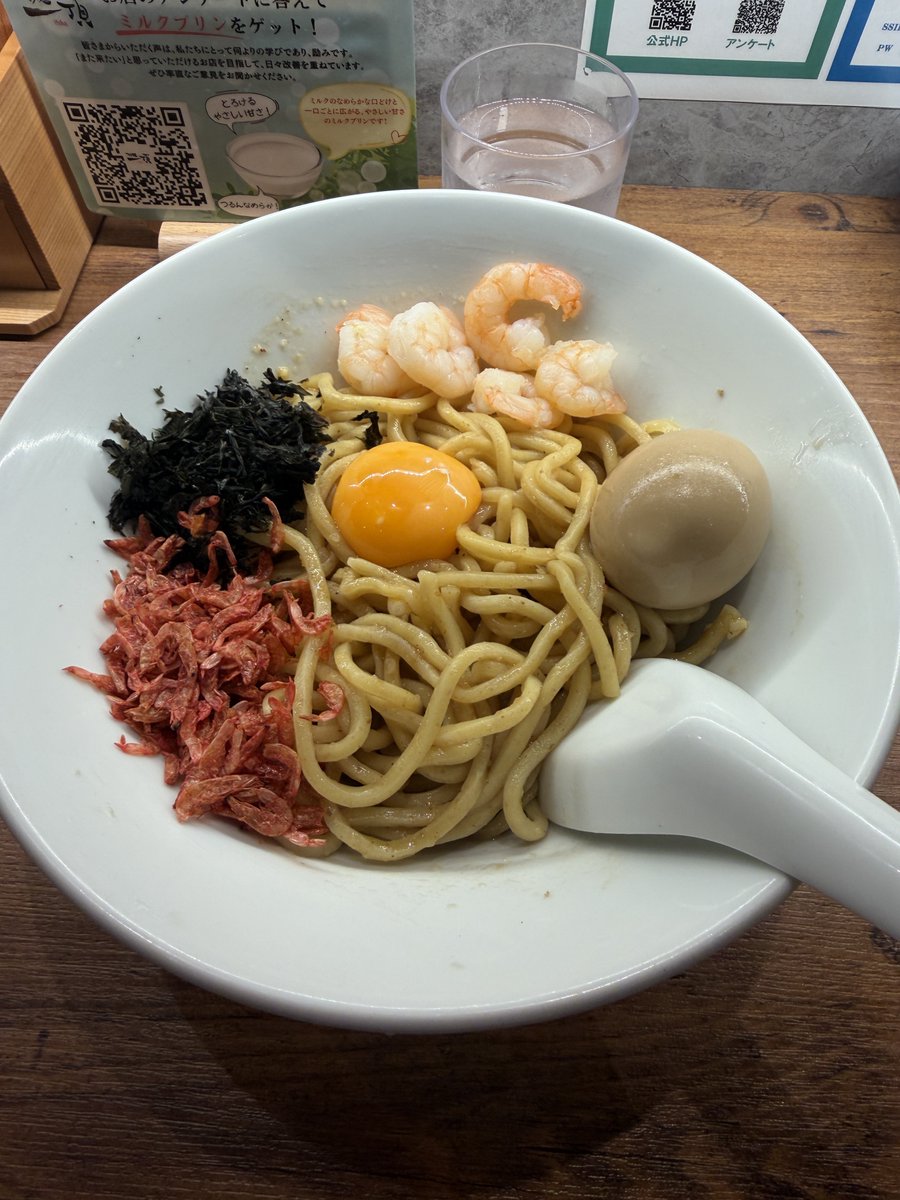 1119Majesty's tweet photo. 久しぶりに秋葉原来たから一頂のエビまぜそば！ https://t.co/WC0jLl1vyS
