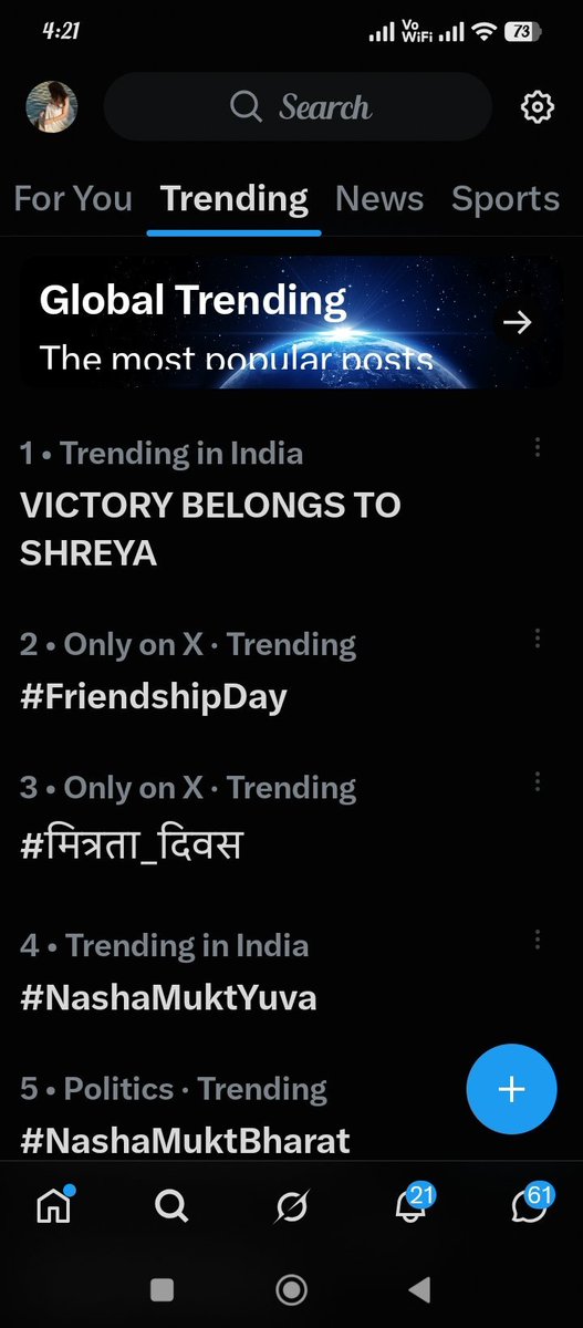 BHeadlinesHQ's tweet photo. We Are Trending at No 1 

VICTORY BELONGS TO SHREYA https://t.co/dBoA2IEJRk