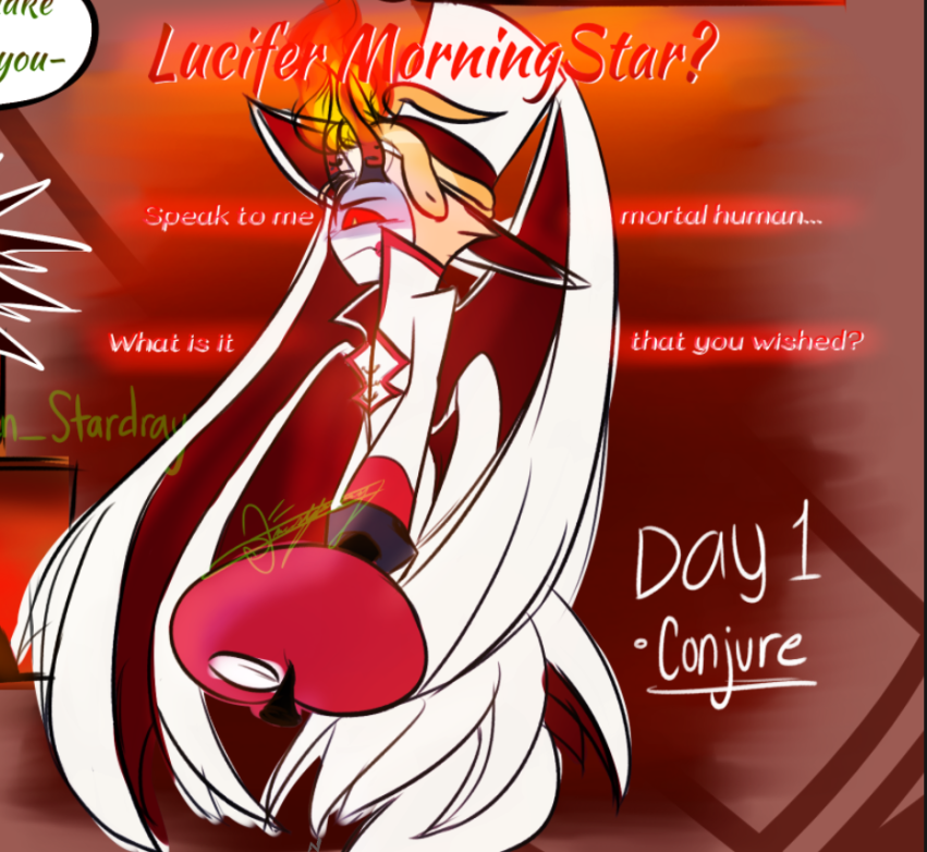 Omen_Stardray's tweet photo. #MurderAppleweek2026 Day 1: Conjure/Meet
I decided to participate because yes
(Got late or maybe timezones are just different)
#RadioApple #AppleRadio #HazbinHotel #Alastor #luciferhazbinhotel #MurderApple #alastorxlucifer #luciferxalastor #lucifer https://t.co/pw3jwQD7Vl