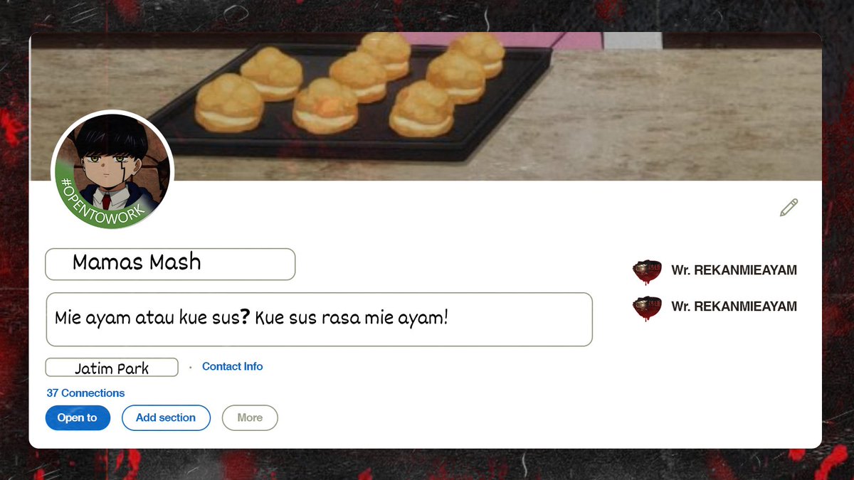 MasBurnedead's tweet photo. @REKANMIEAYAM Kue kue siapa mau kue? https://t.co/dgPGFxt9AC