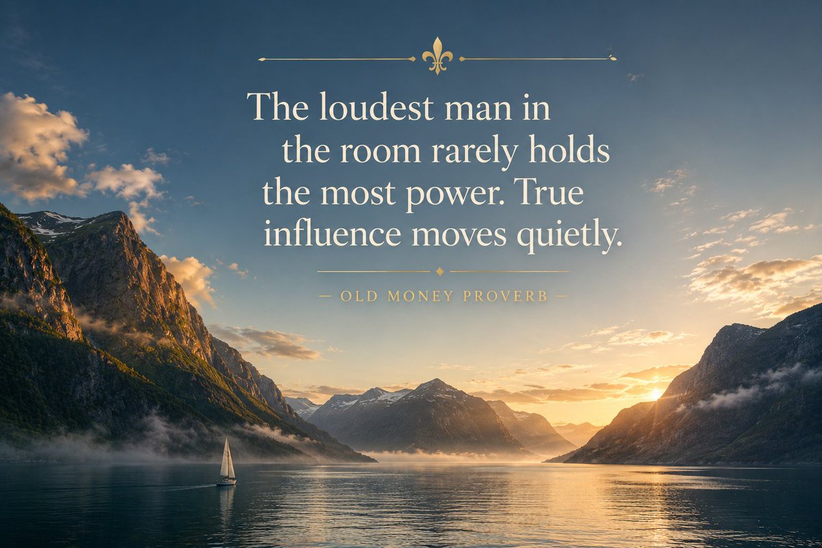_MindsetArchive's tweet photo. Power does not always announce itself.
More often, it is found in restraint, composure, and the ability to influence without demanding attention.
#Legacy #Integrity #Respect #Mindset #PurposeDriven #OldMoney #Influence #Wisdom #Leadership #SelfMastery #Mentality #MentalStrength https://t.co/vmEdf0utFM
