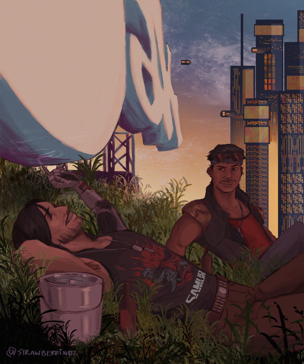 strawberrinoz's tweet photo. oomfies #cyberpunk2077 #johnnysilverhand #kerryeurodyne #silverdyne https://t.co/eWxwy2meDx