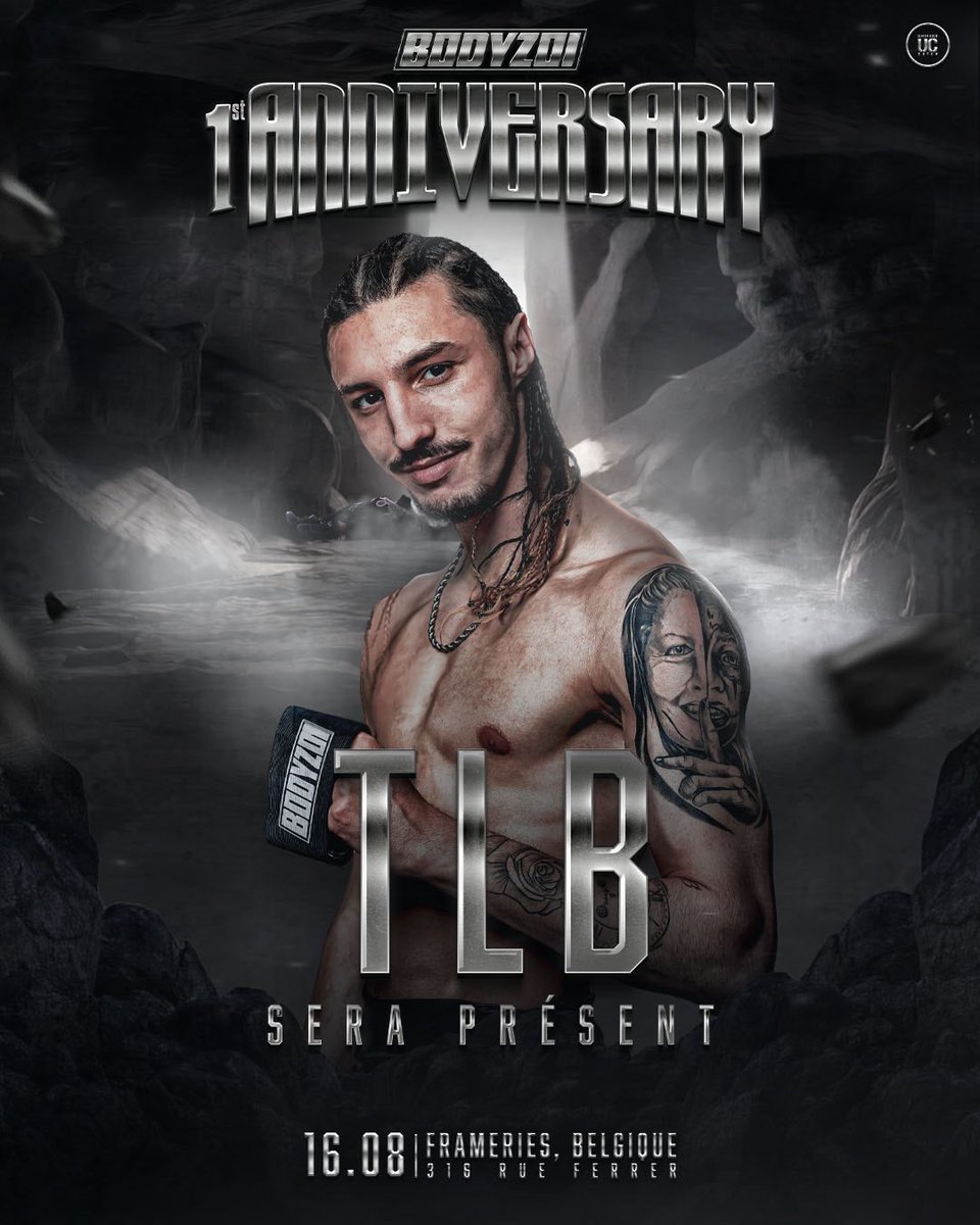 bodyzoi's tweet photo. ⚔️ TLB sera présent à BODYZOI 1ST ANNIVERSARY.

Pour la première fois, “The Young Goat” TLB débarque à BODYZOI. L’un des talents les plus prometteurs du nord de la France rejoindra le premier anniversaire de BODYZOI le 16 août.

⚔️ BODYZOI 1ST ANNIVERSARY ⚔️
📅 16.08.2026 – 18h00
📍 316 Rue Ferrer, 7080 Frameries, Belgique
🎟️ Billetterie & Meet & Greets : https://t.co/Vc4izryslm