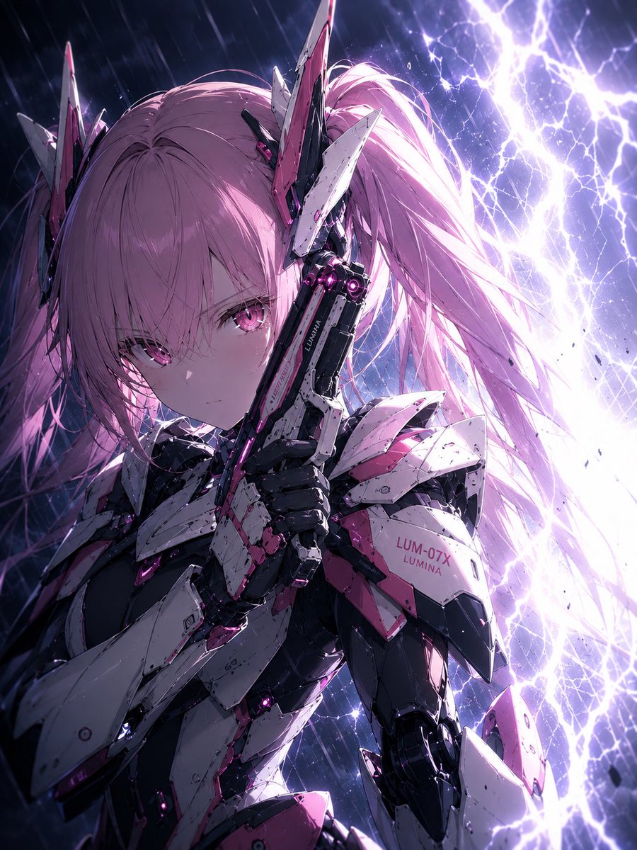 栗花落玲美愛イラストオーダー ⚡️落雷が世界を白く染める、その一瞬 #ルミナ #thundermoon