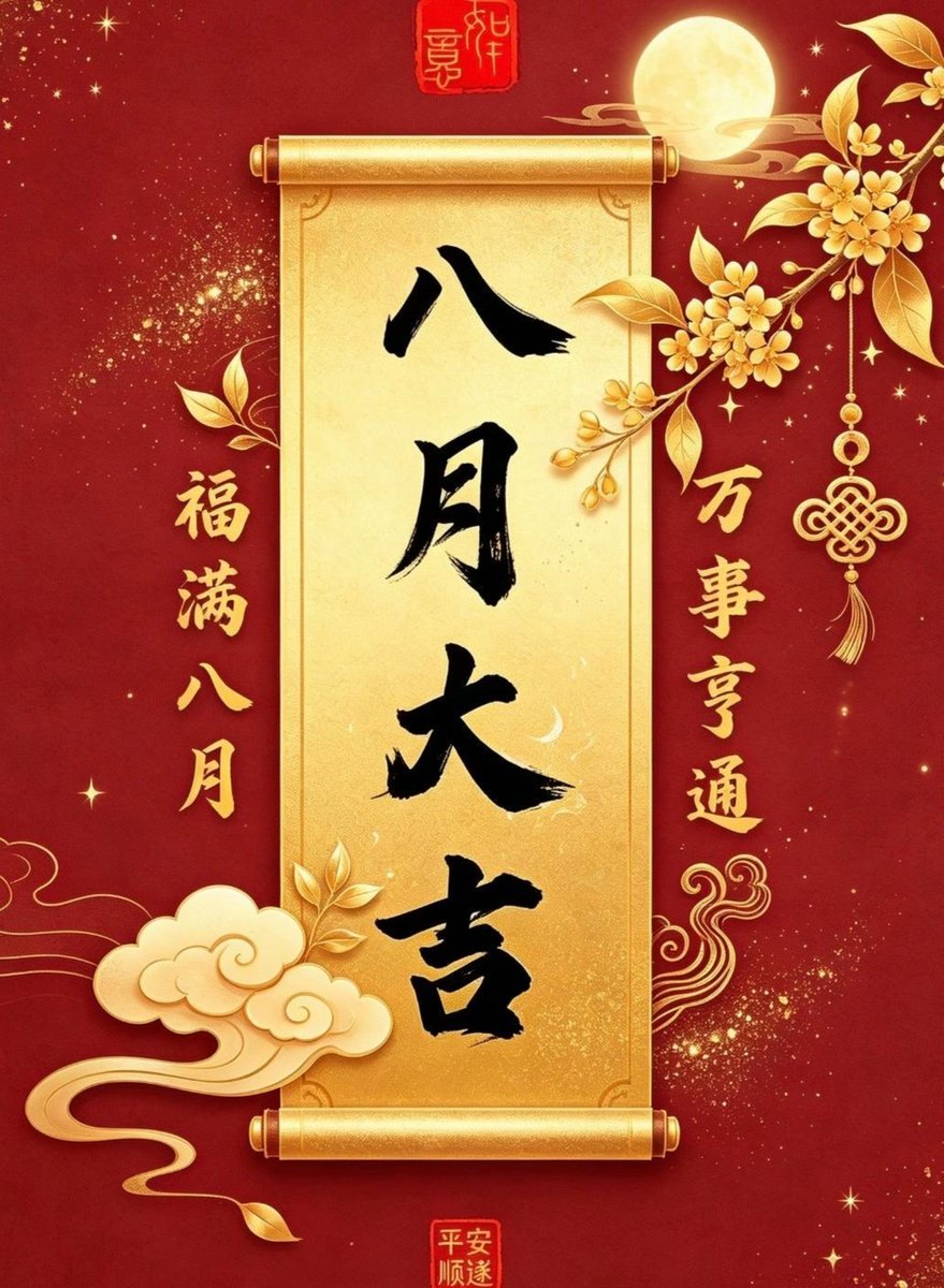 piinabc4567's tweet photo. 八月大吉，好事多多 https://t.co/wNiE9f0m3d